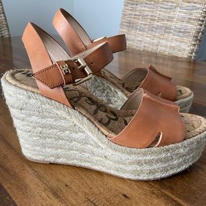 Sam Edelman Maura Espadrille Wedge Sandal 6.5M camel